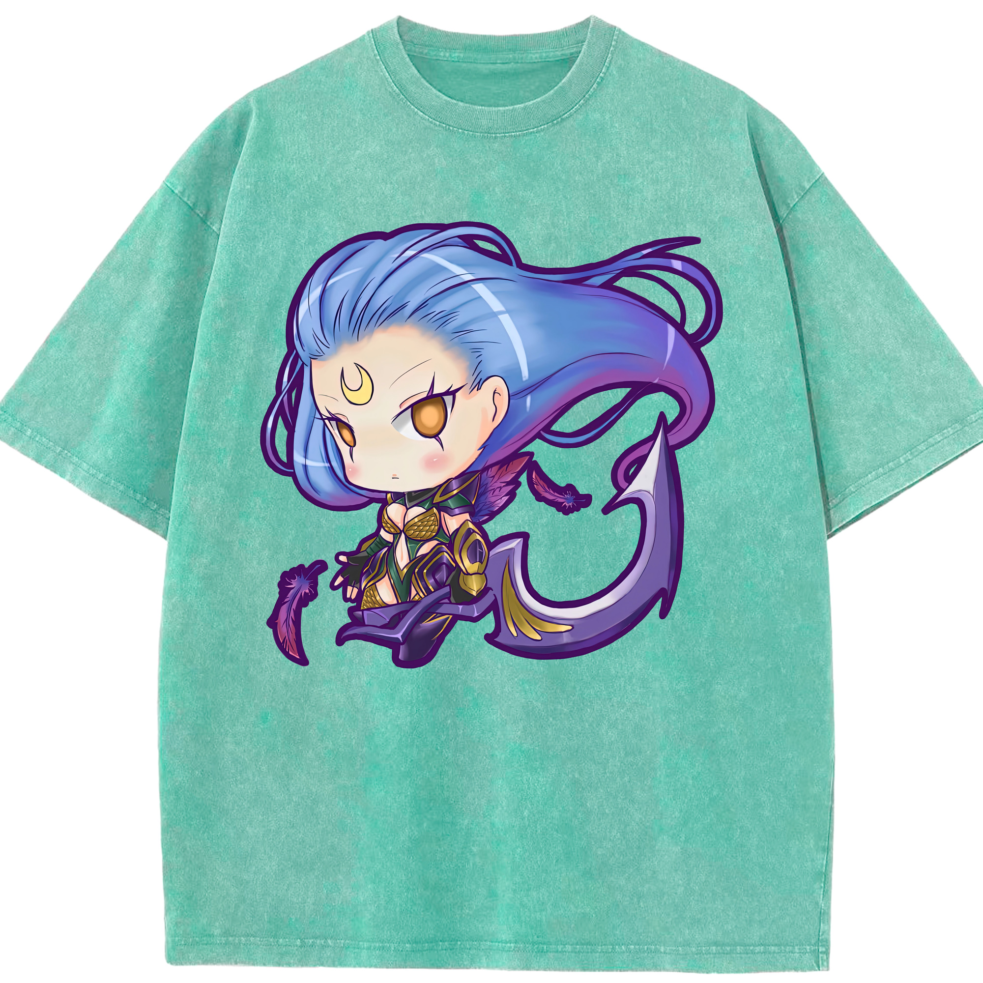 リーグ・オブ・レジェンド League of Legends LOL 綿100% ヴィンテージ風 半袖Tシャツ（フロントプリント）